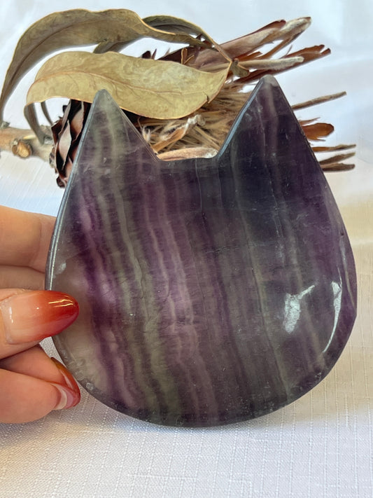 Fluorite Cat Head Bowl