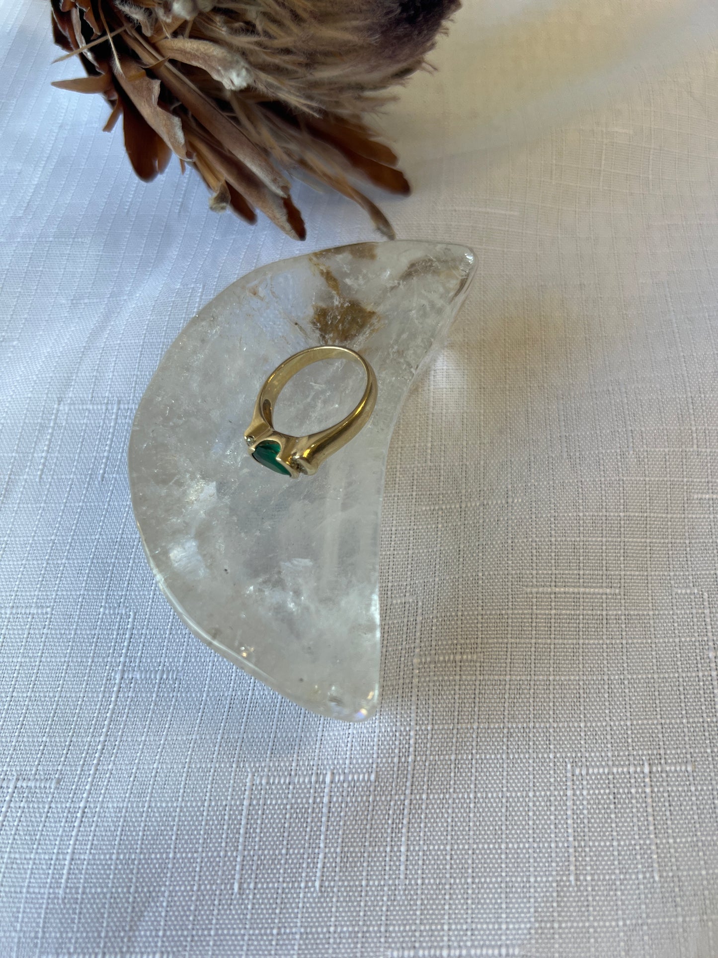 Clear Quartz Moon Bowl