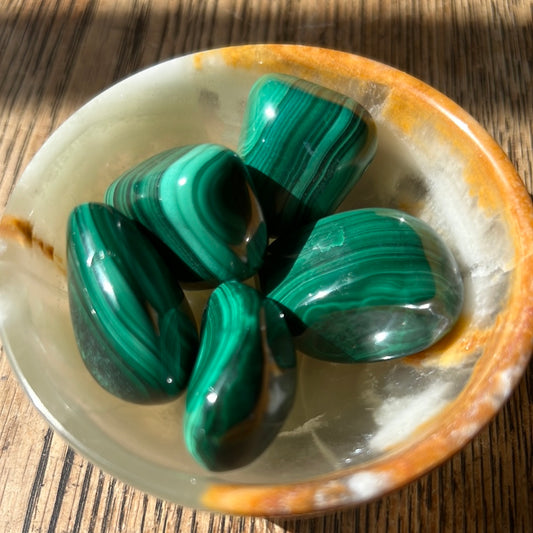 Malachite Tumble Stone High Grade