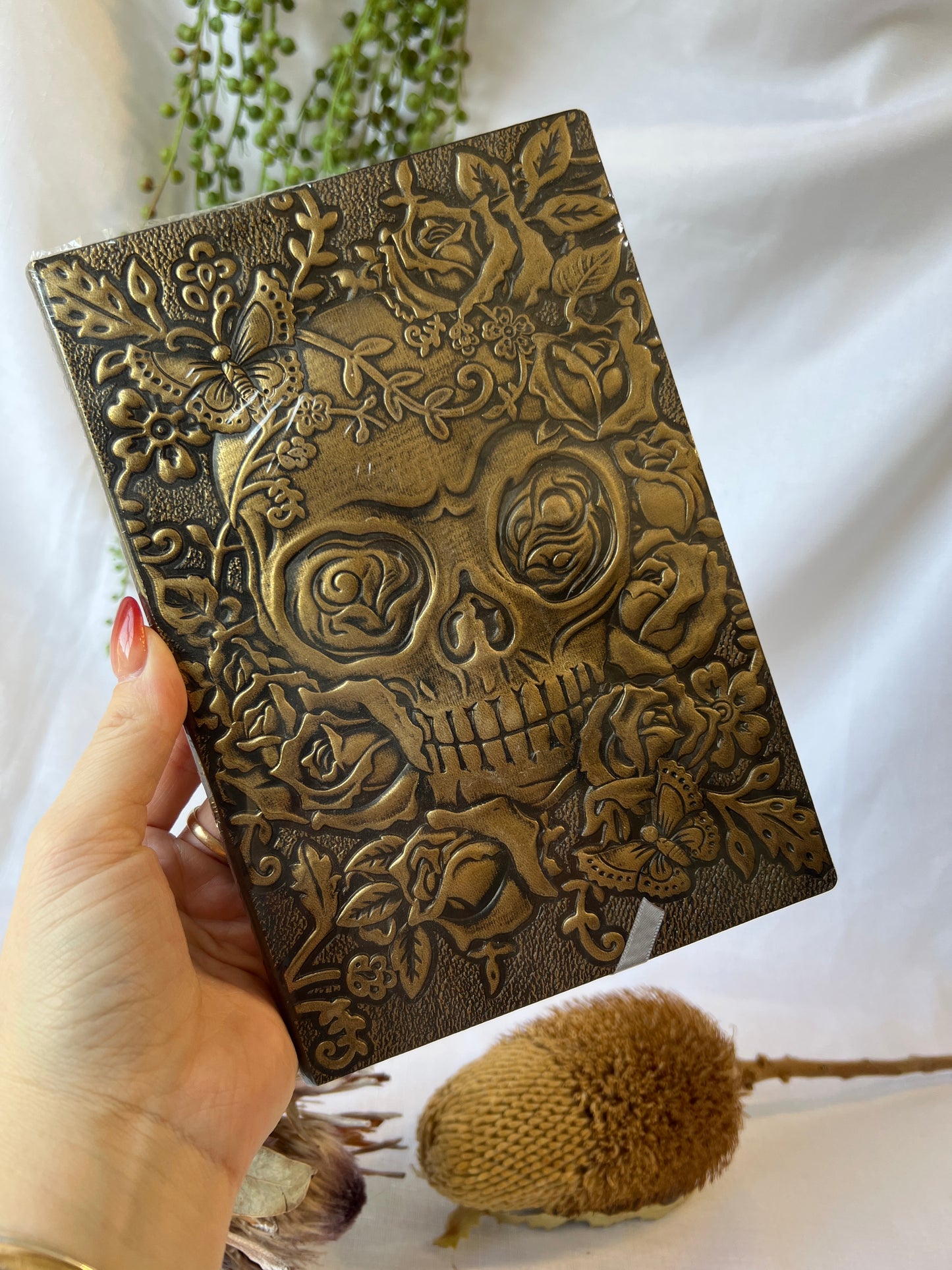 Gold Skull Lined Note Book