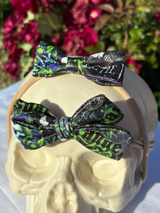 Beetle Juice Bow Headband (2 piece)