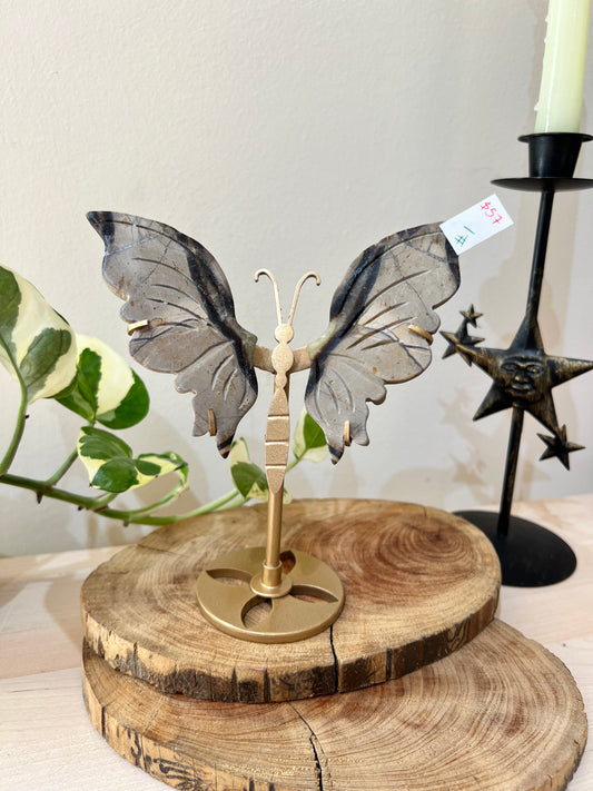 Septarian Butterfly Statement Carving