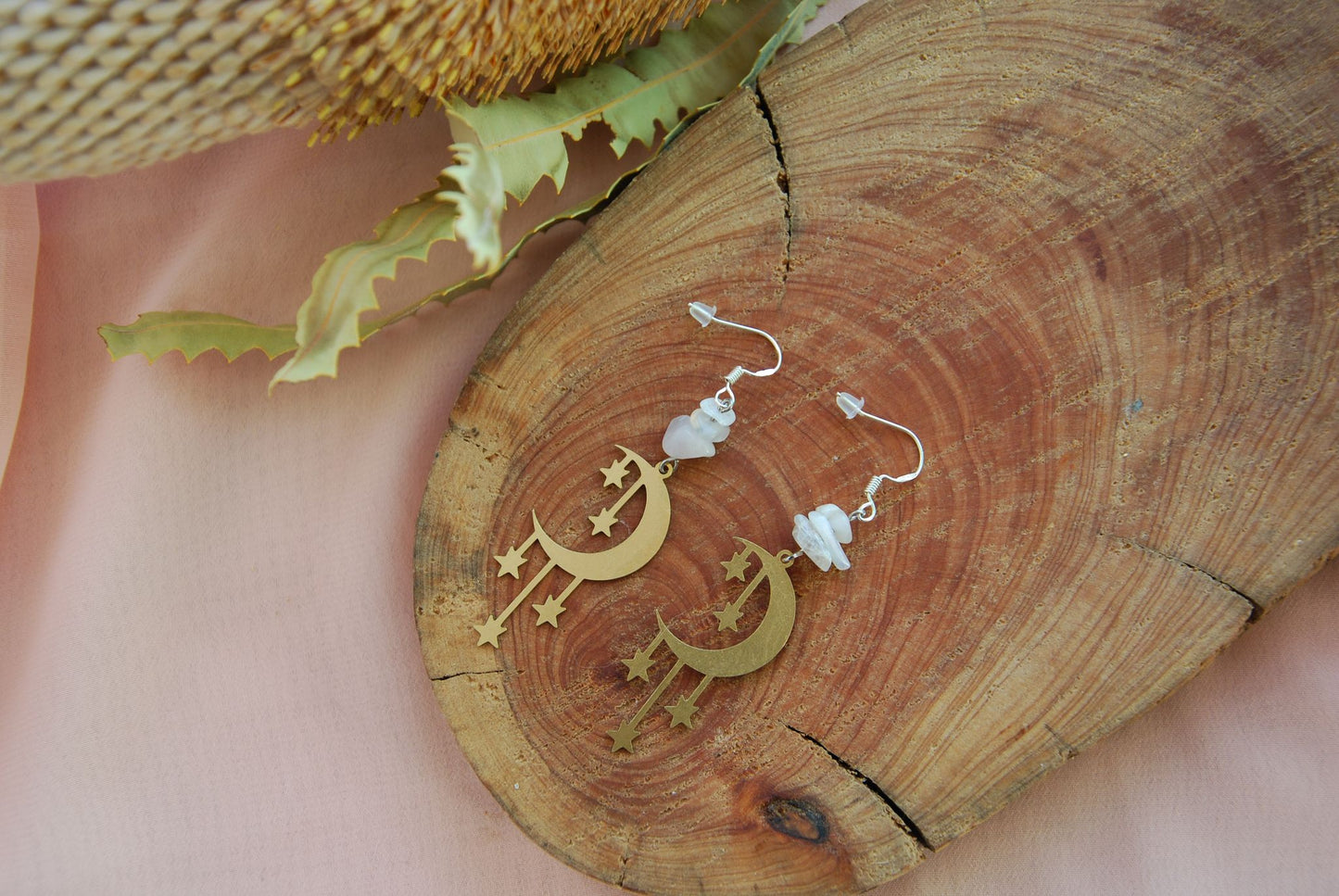 ASTRA Earrings - Amethyst or Moonstone