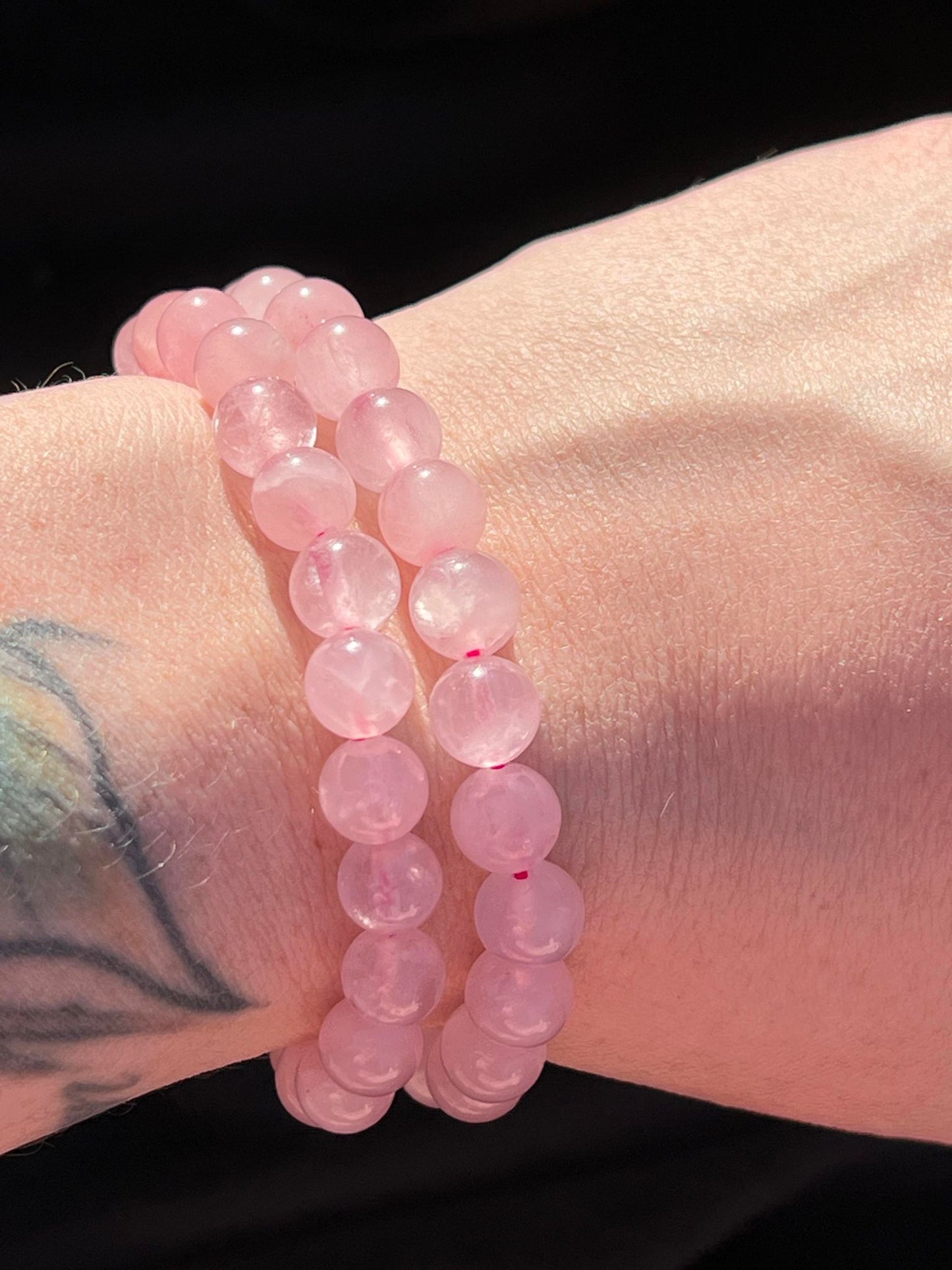 Rose Quartz 8mm Beaded Bracelet