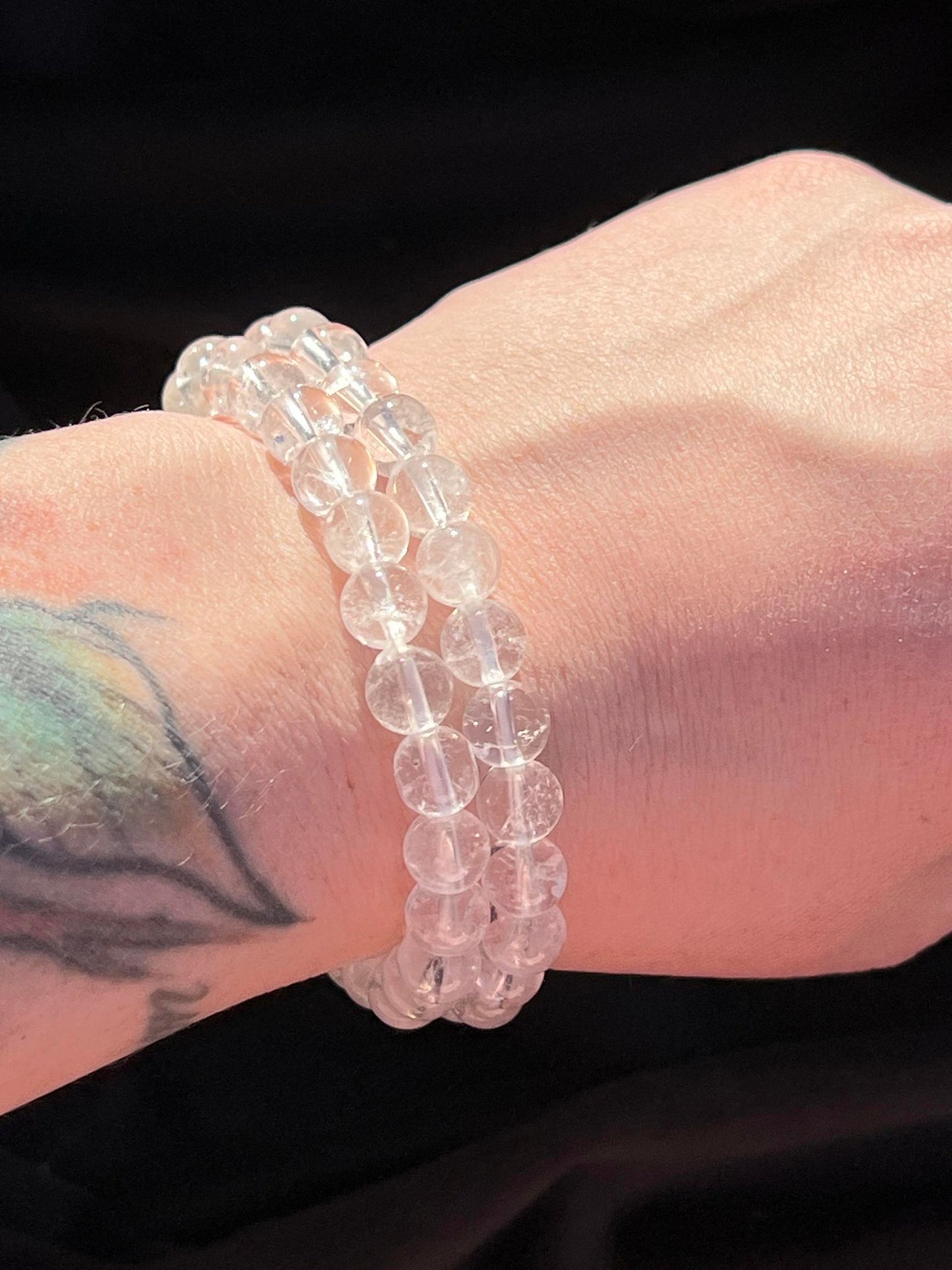 Clear Quartz 8mm Beaded Bracelet