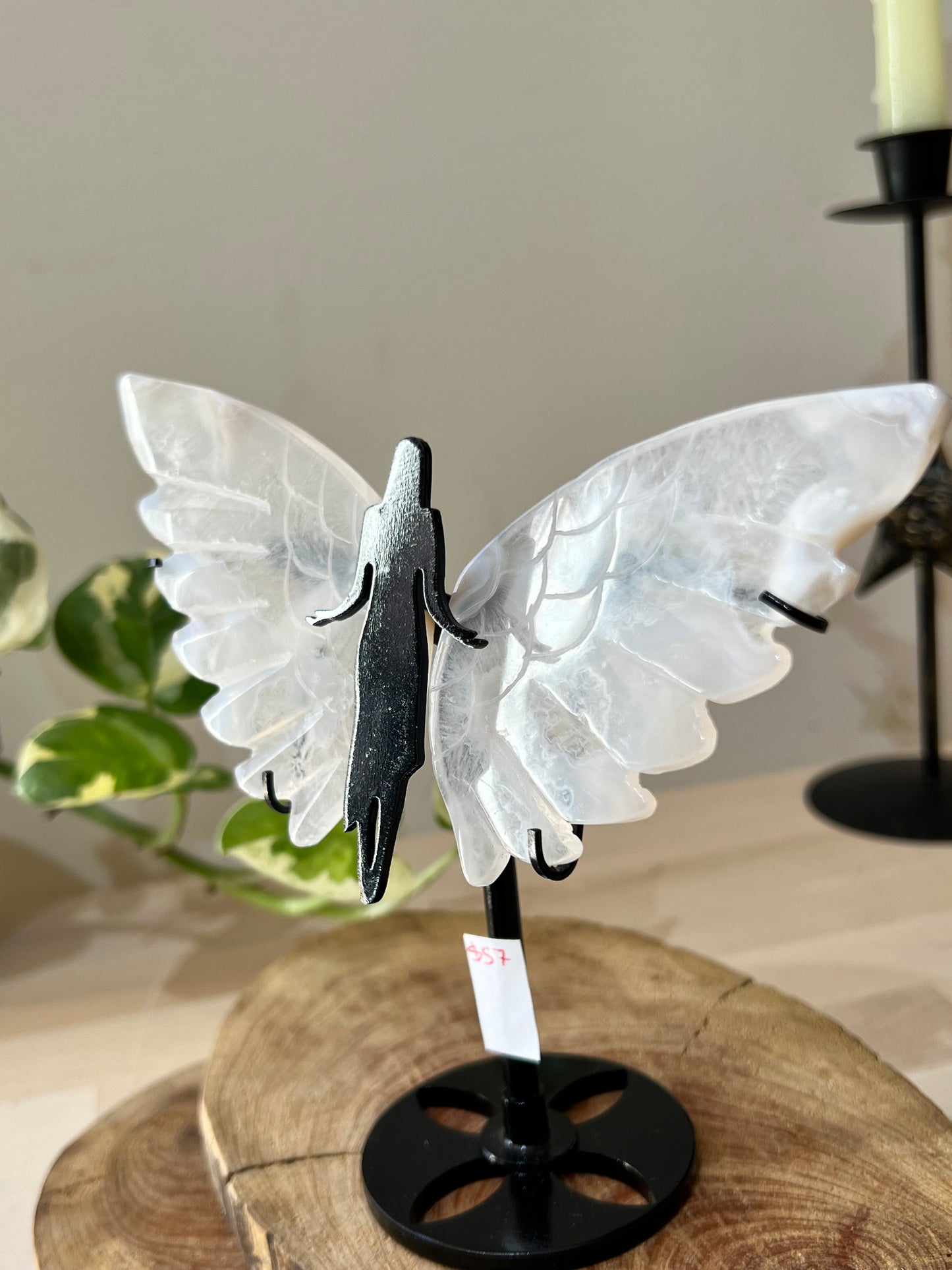 Agate & Quartz Angel Statement Carving