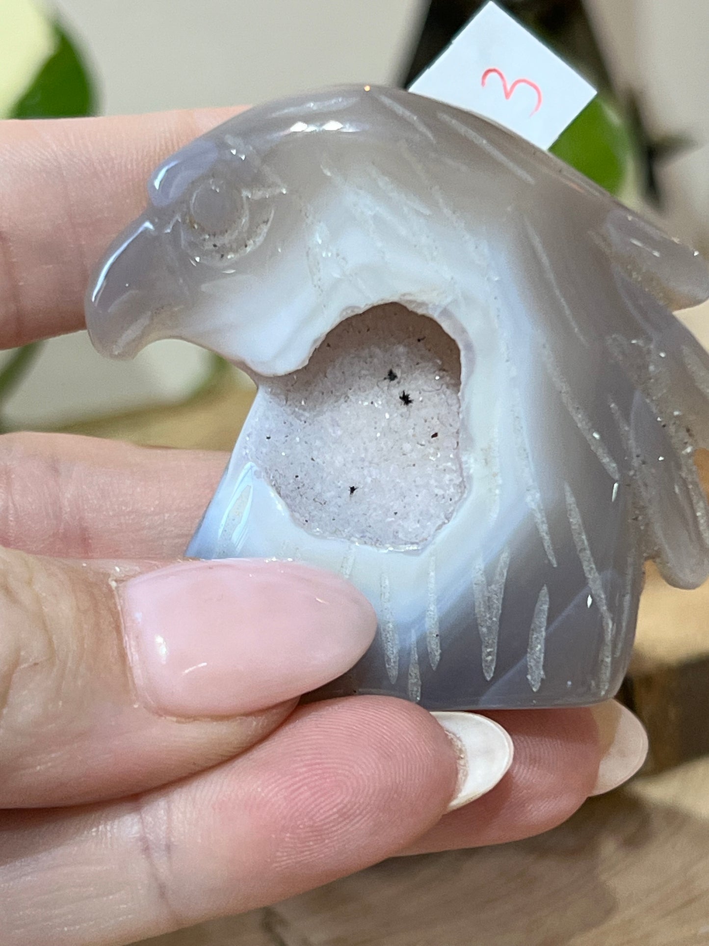 Agate Eagle Carving