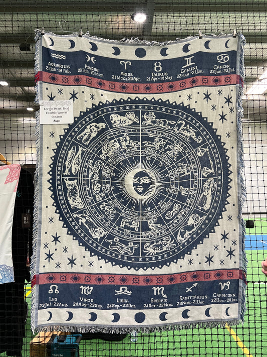 Zodiac Double Woven Rug Blanket