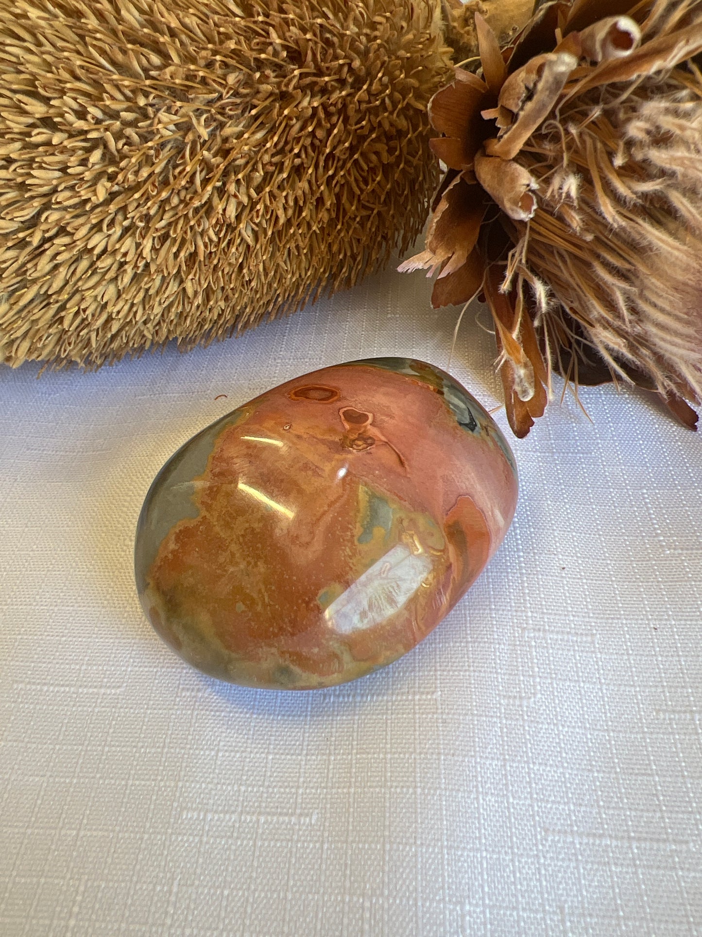 Polychrome Jasper Palm Stone