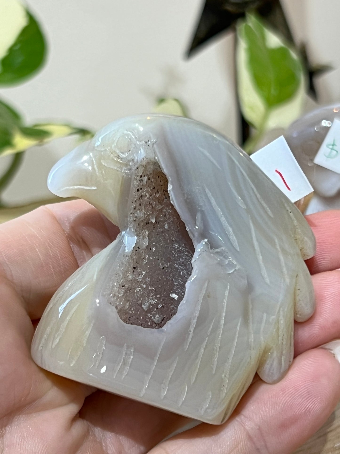 Agate Eagle Carving