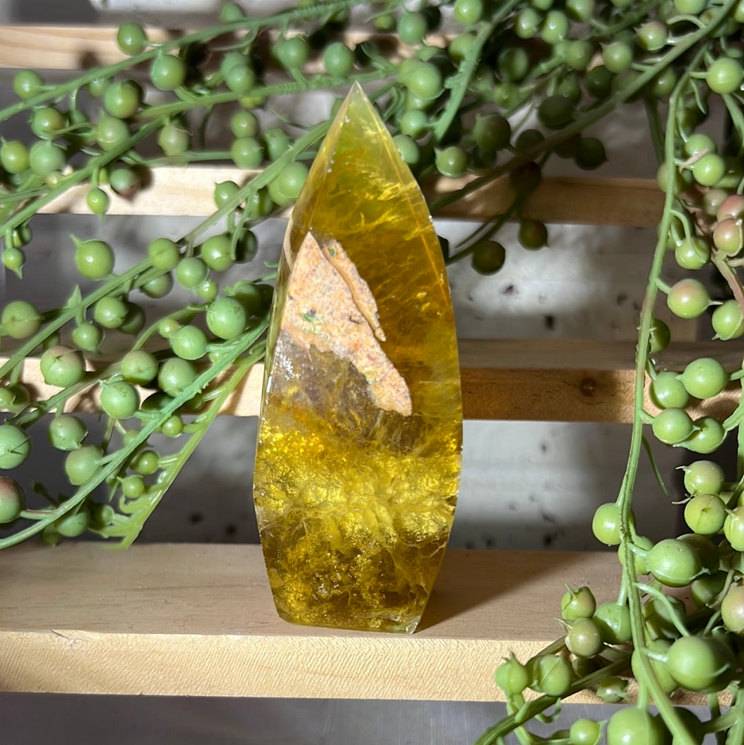 Yellow Fluorite Flame