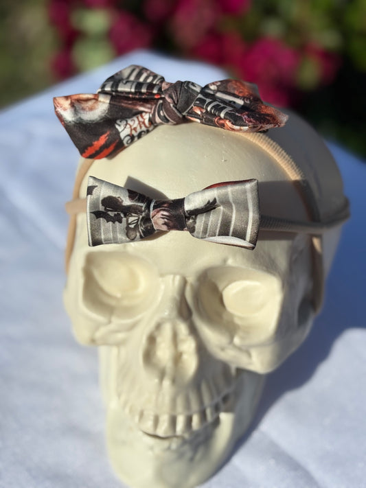 Spooky Season Bow Headband (2 piece)