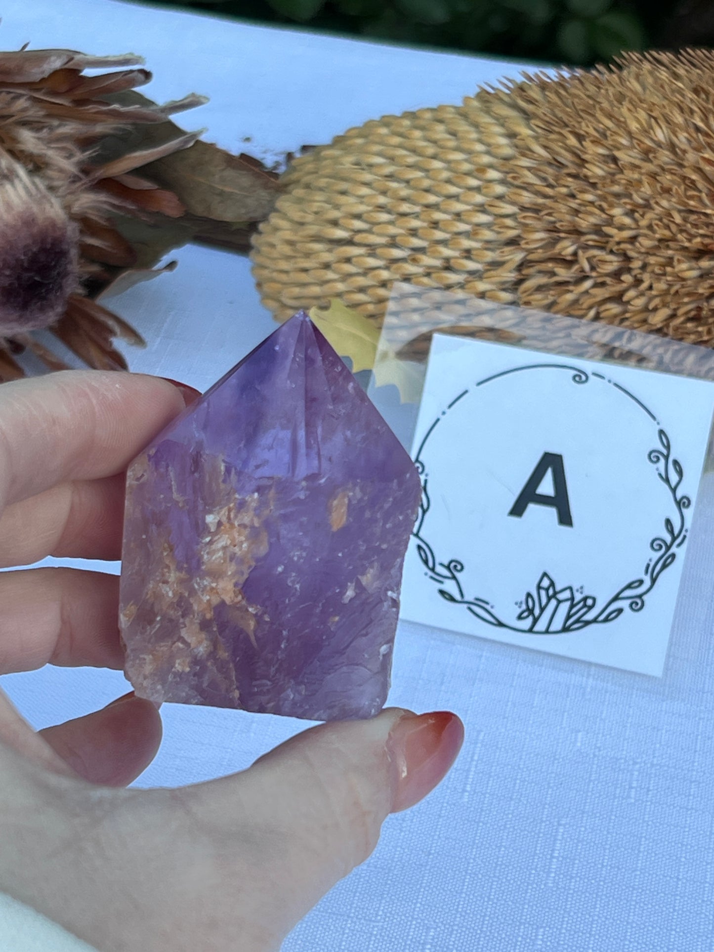 Amethyst Half Polished Point - Cupcake