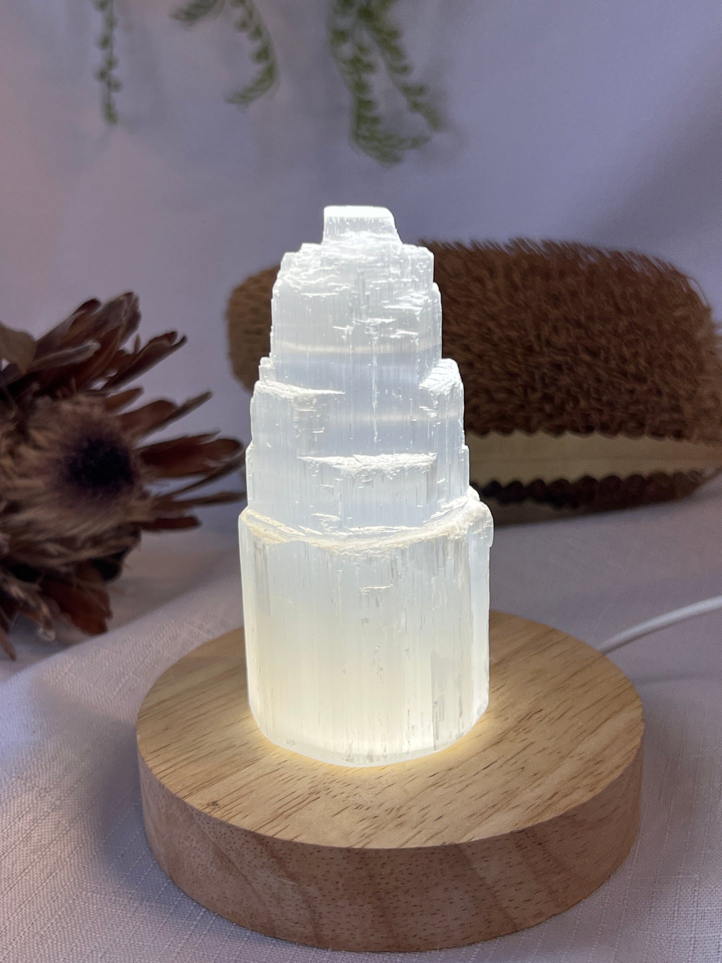 Selenite Sky Scraper Tower 10cm