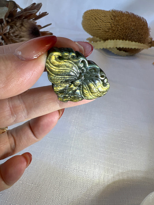 Labradorite Butterfly High Quality Carving