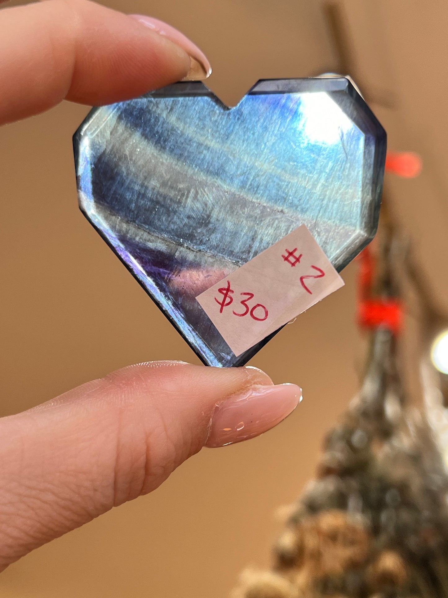 Fluorite BLUE Heart Carving (2)