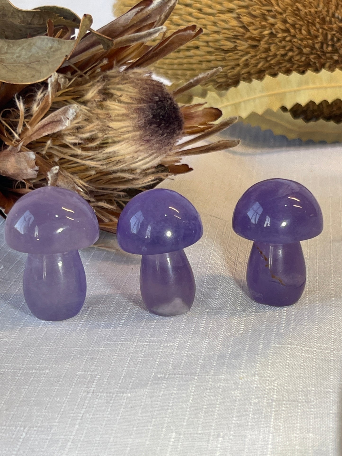 Purple Fluorite Mushroom Carving