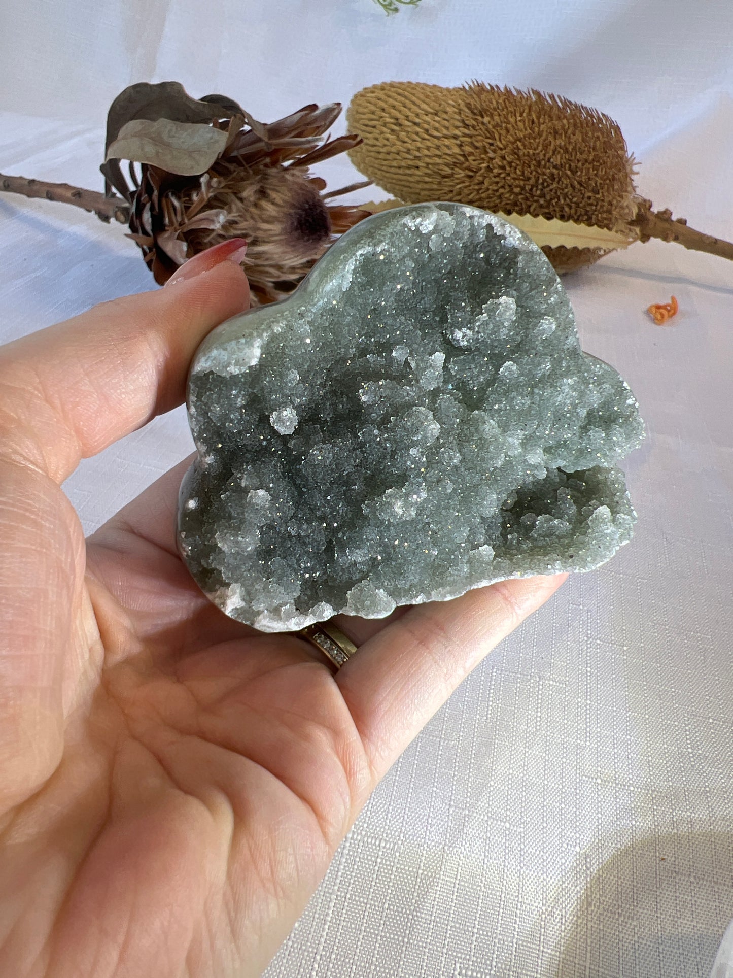 Black Chalcedony Cloud Carving