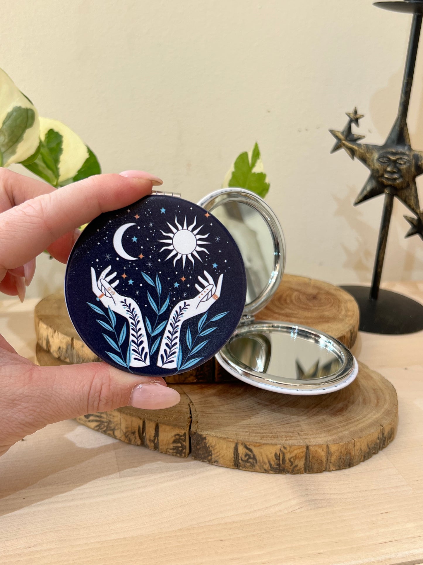 Pocket Mirror Crystal Print Accessory