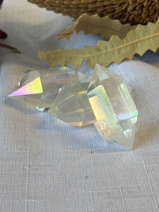 Aura Quartz Double Terminated Point Wand