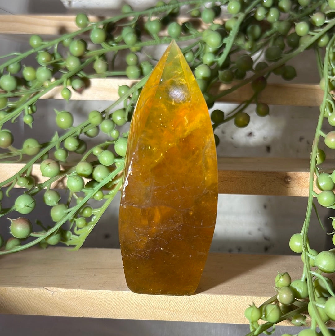 Yellow Fluorite Flame