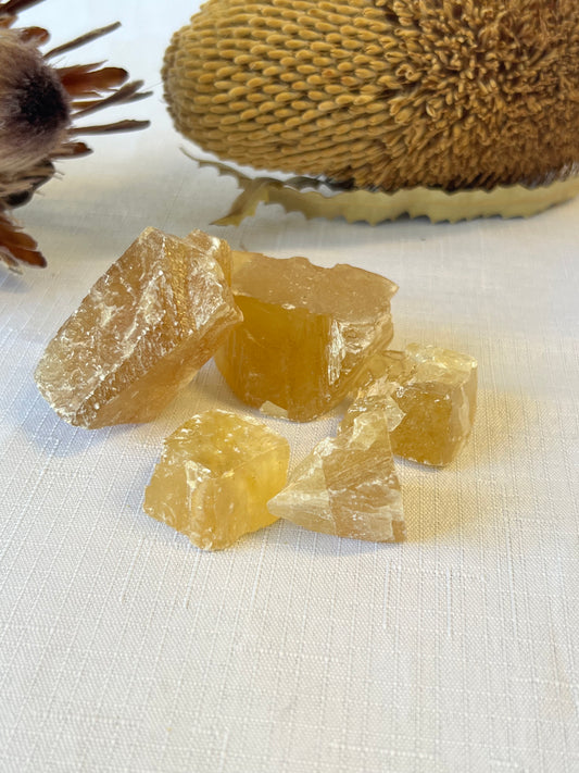 Honey Calcite Raw Stone