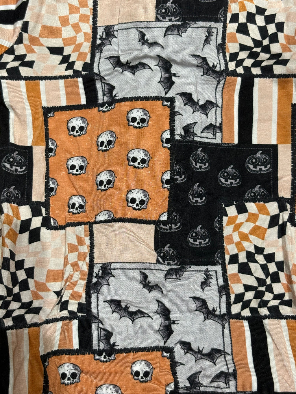 Patchwork Long Sleeve Onesie