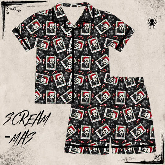 Scream-Mas Pyjama Set (OVER STOCK - ONLY AVAILABLE SIZE) x-mas