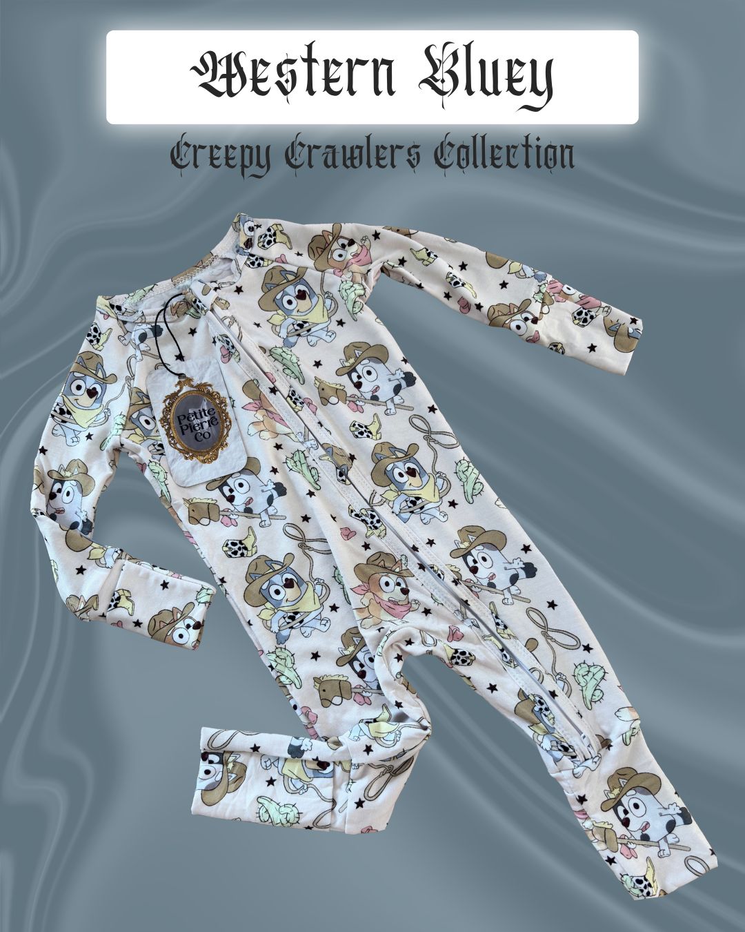 Western Bluey Onesie - Creepy Crawlers Collection
