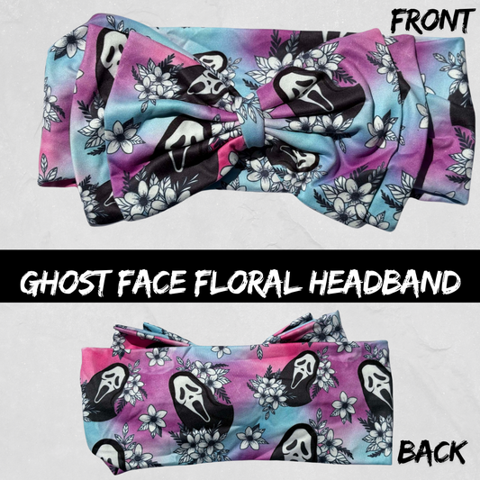 Ghostface Floral  Headband