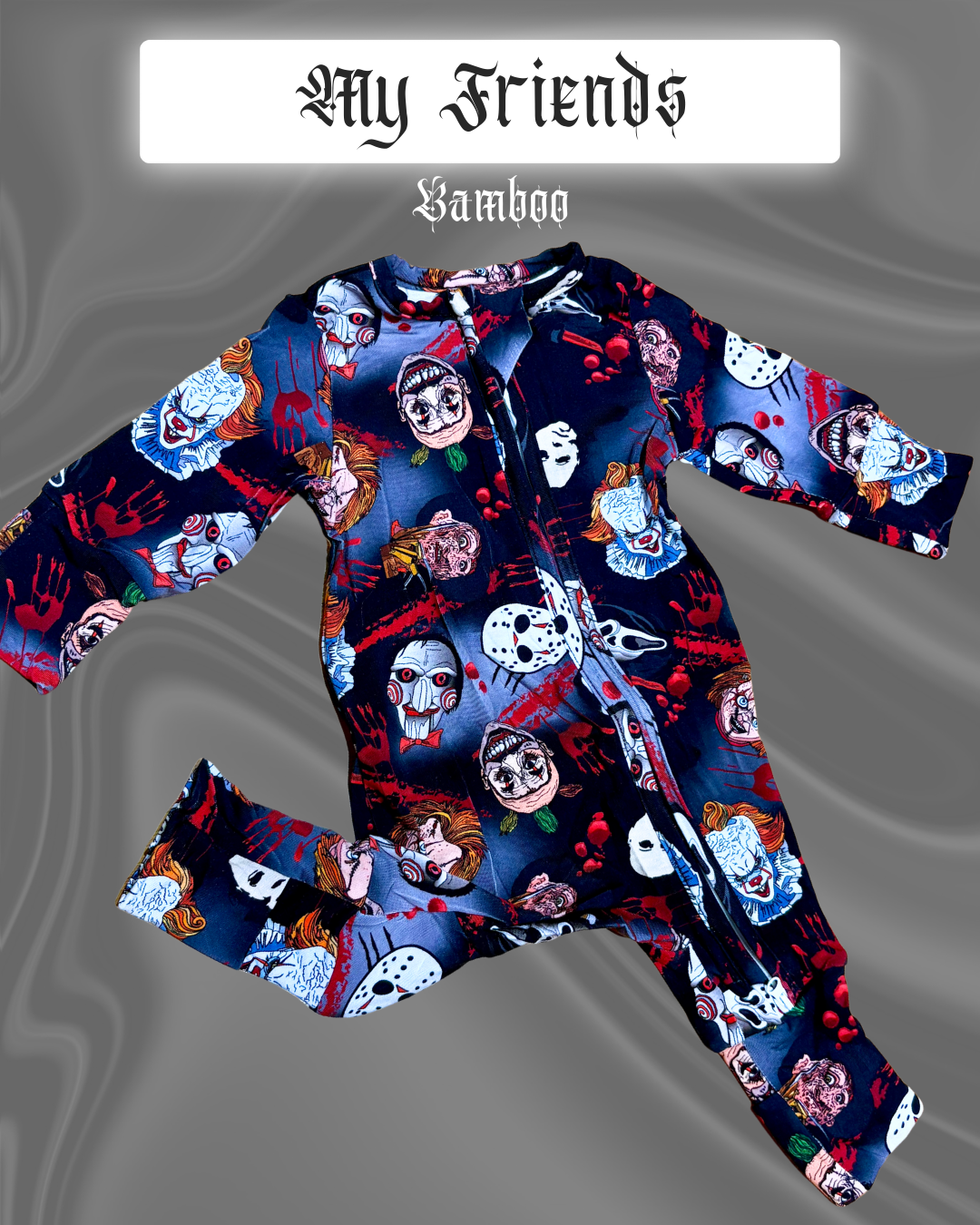 My Friends Bamboo Long Sleeve Onesie