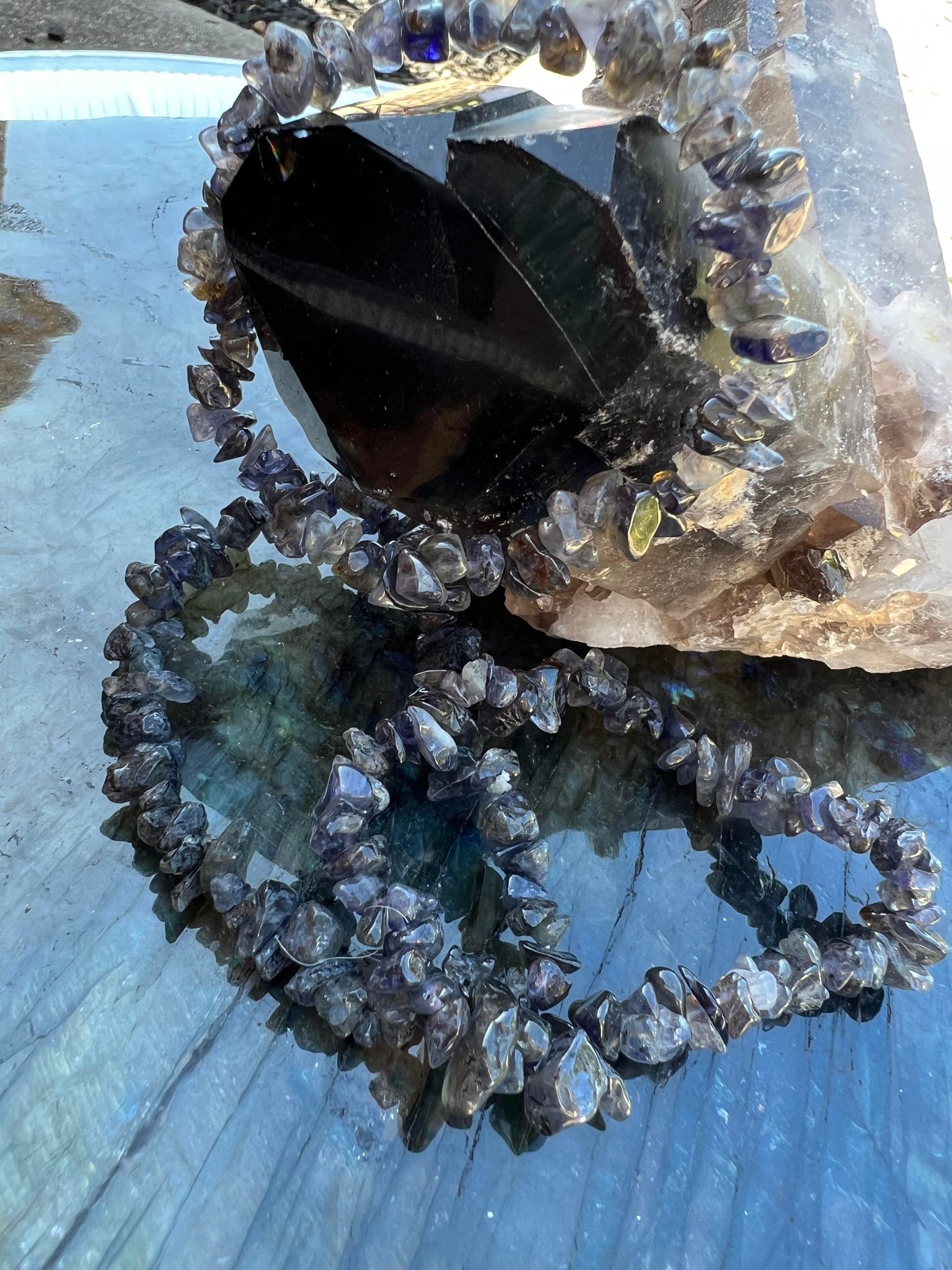 Iolite Chip Bracelet