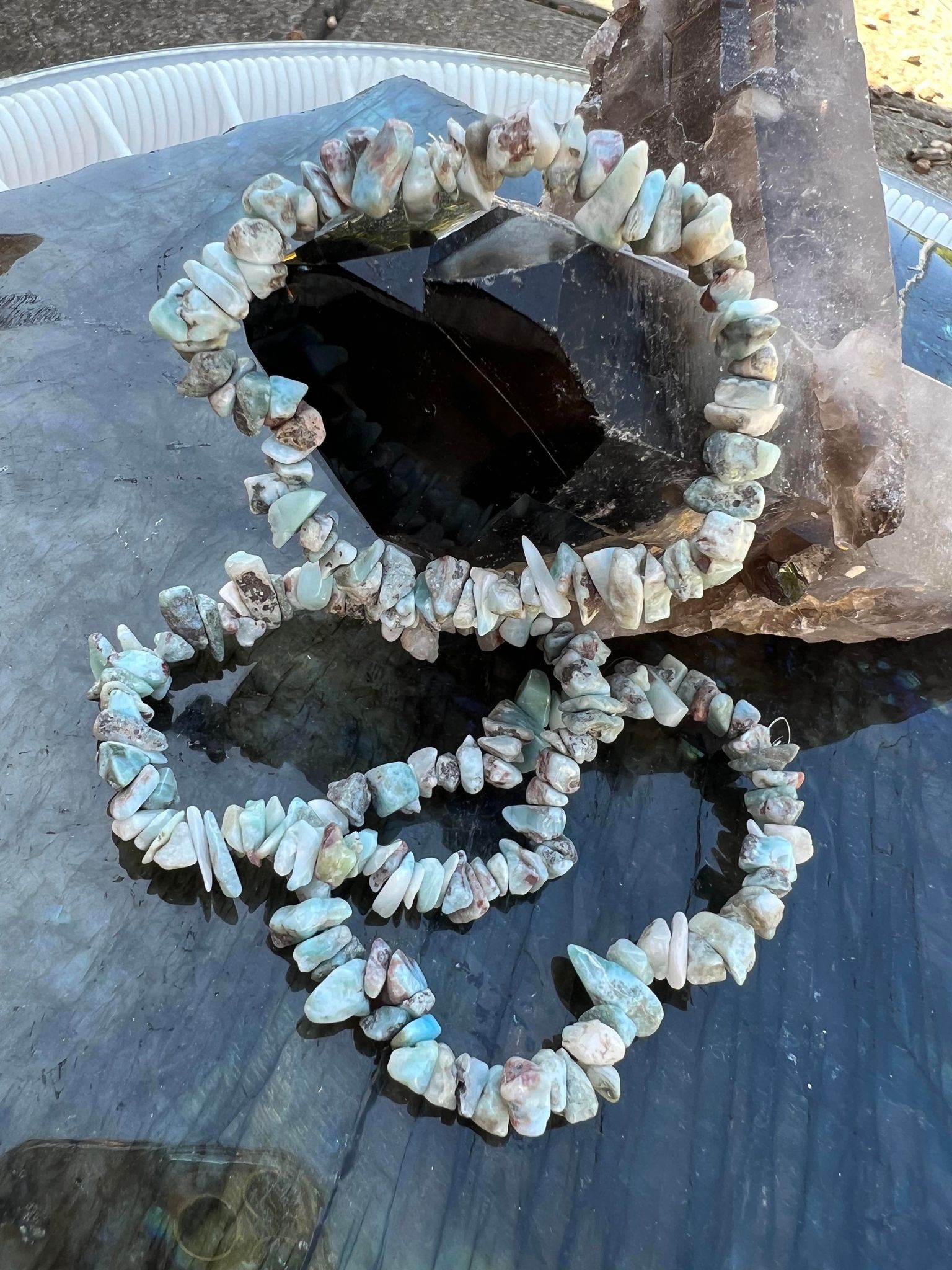 Larimar Chip Bracelet
