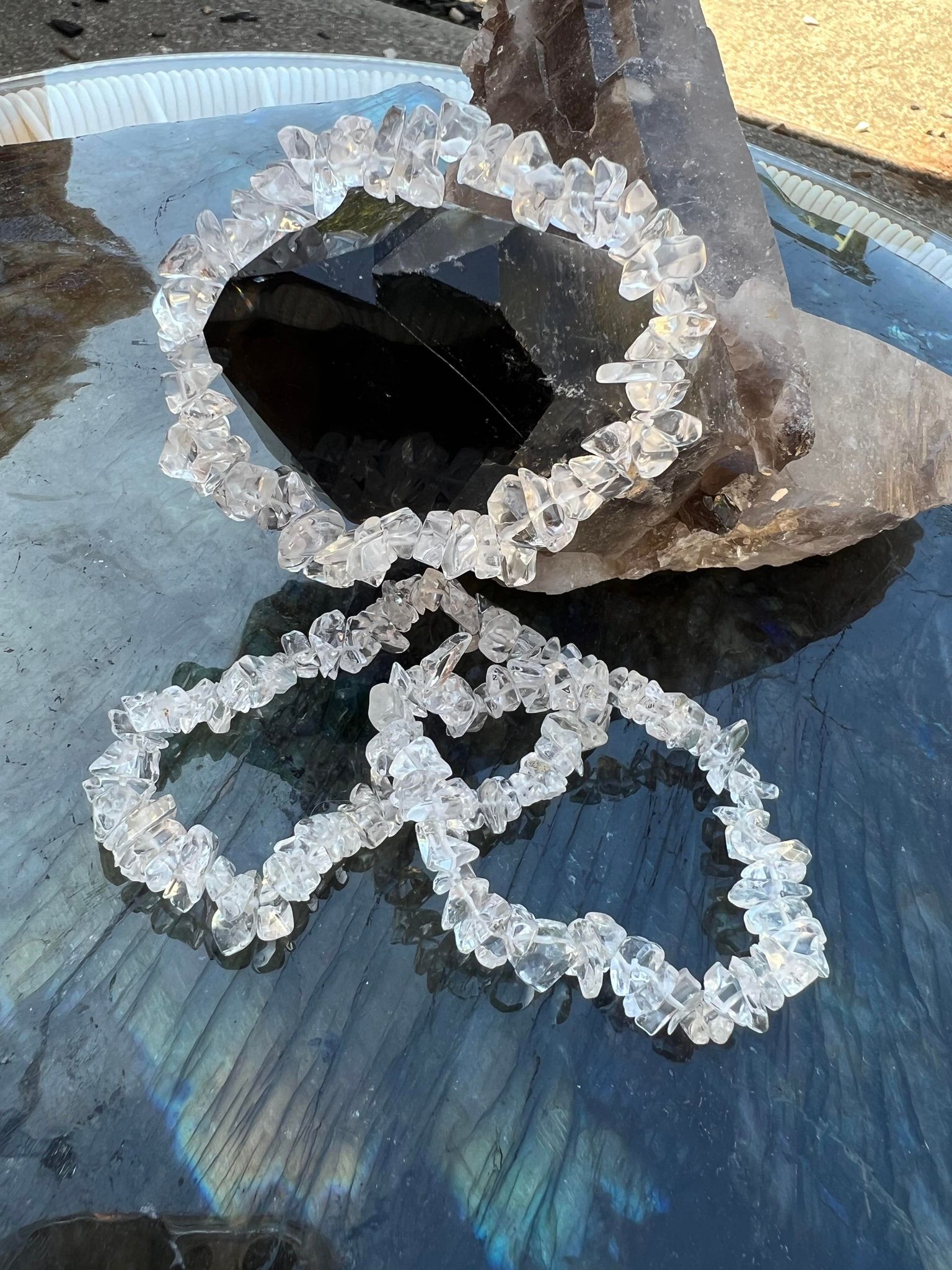 Clear Quartz Chip Bracelet