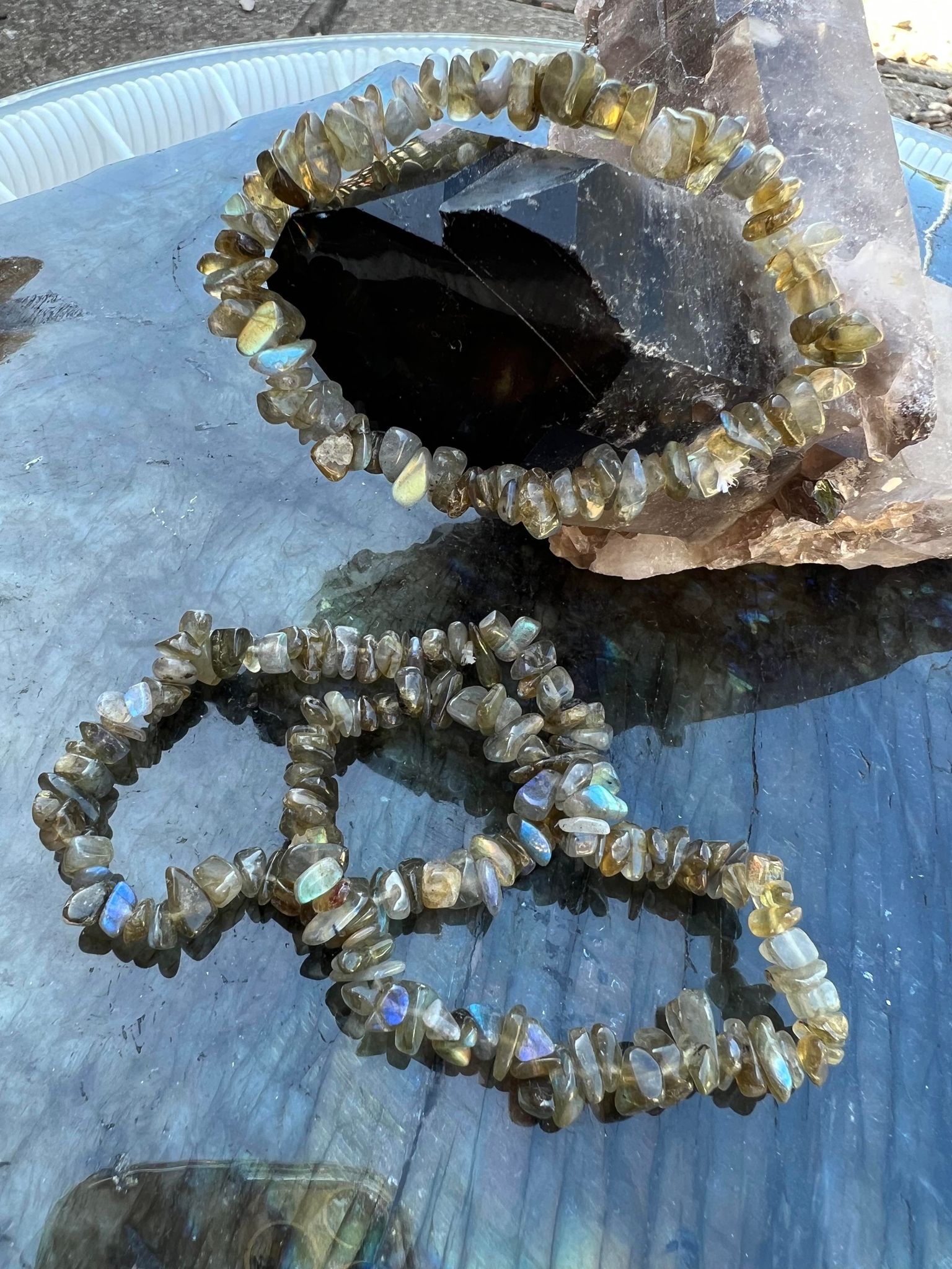 Labradorite Chip Bracelet