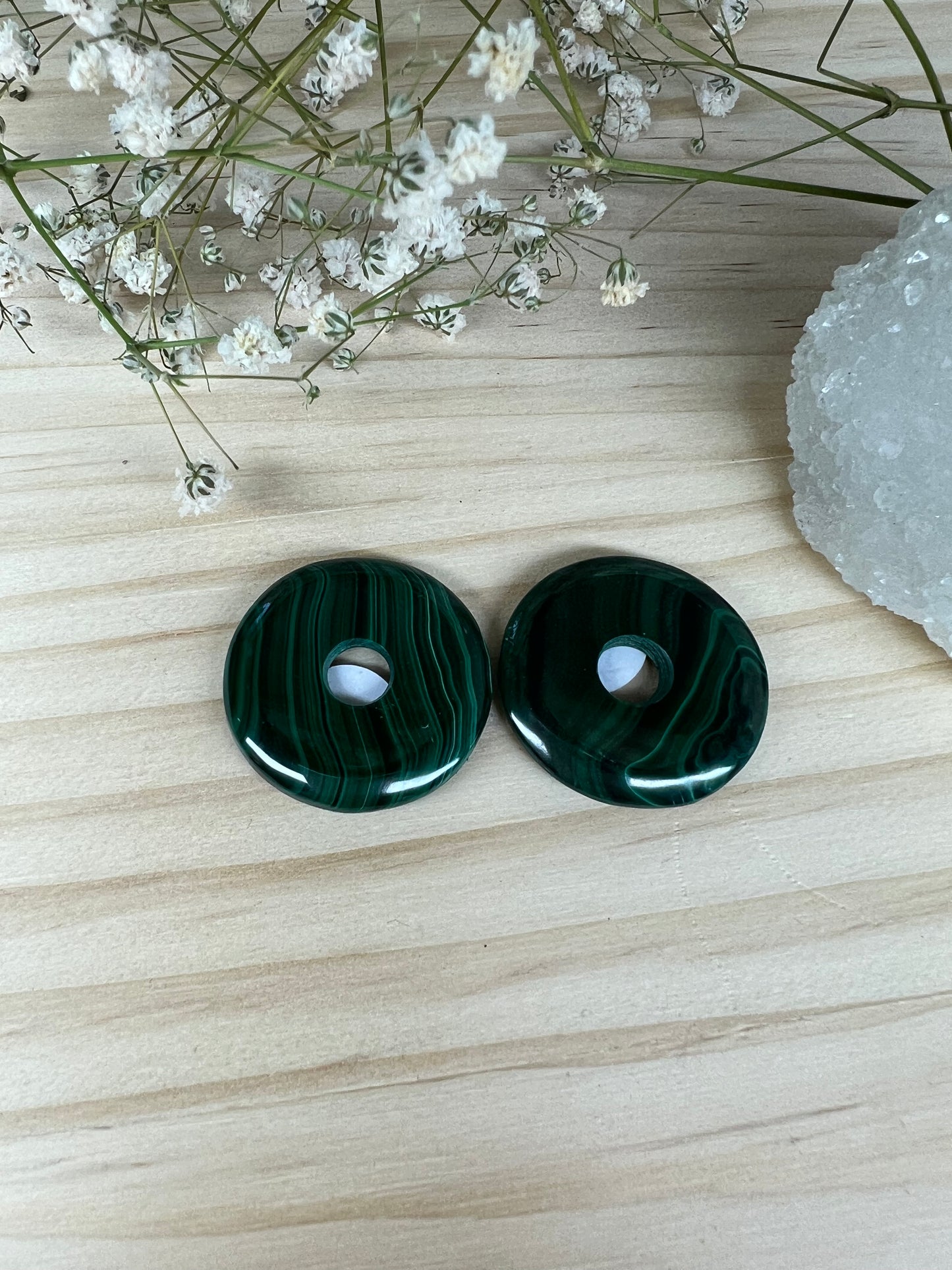 Malachite Donut Pendant