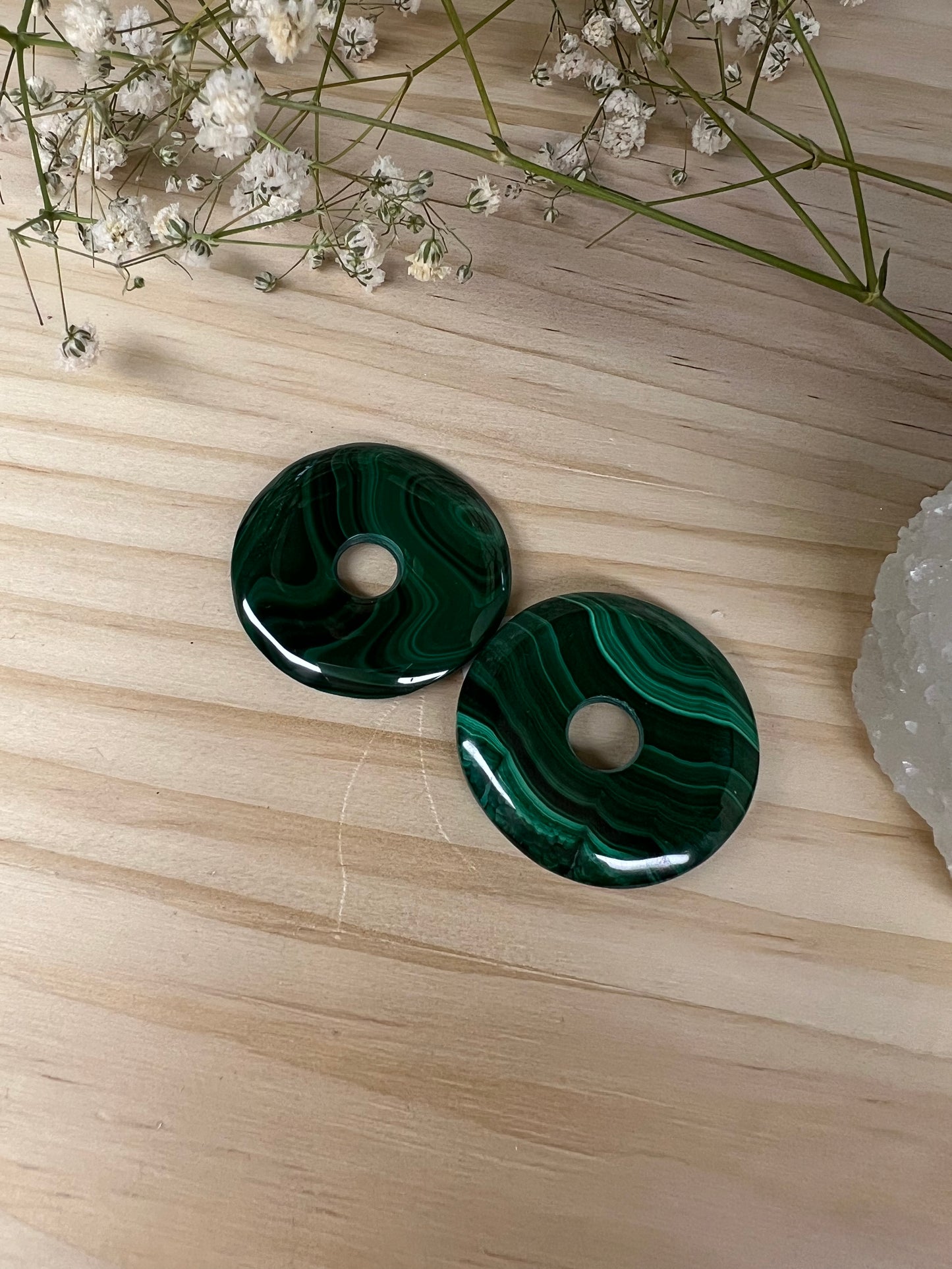 Malachite Donut Pendant