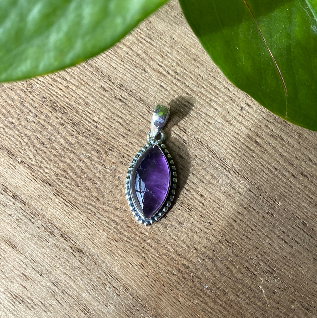 Amethyst Silver Pendant (C)