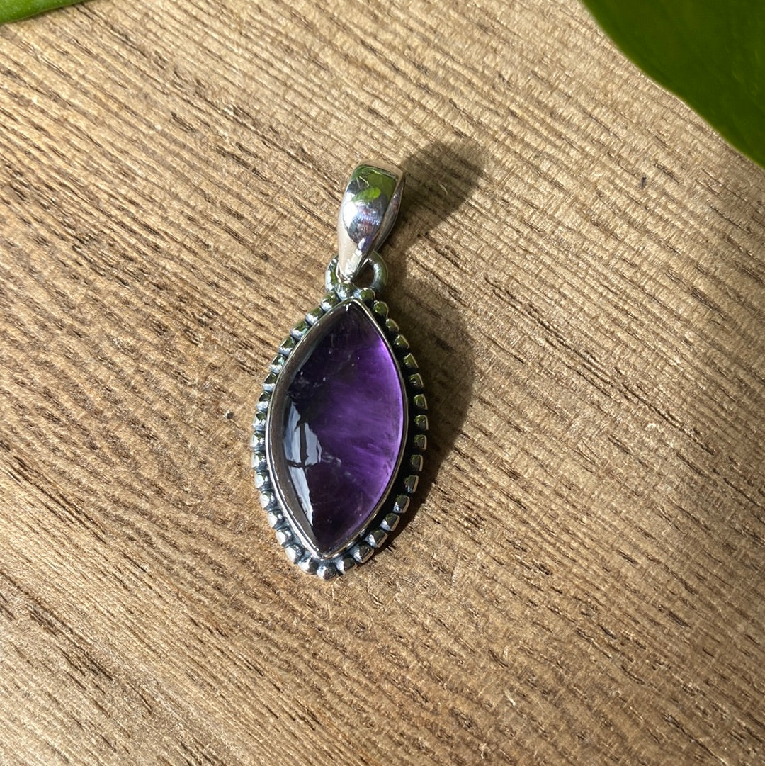 Amethyst Silver Pendant (C)