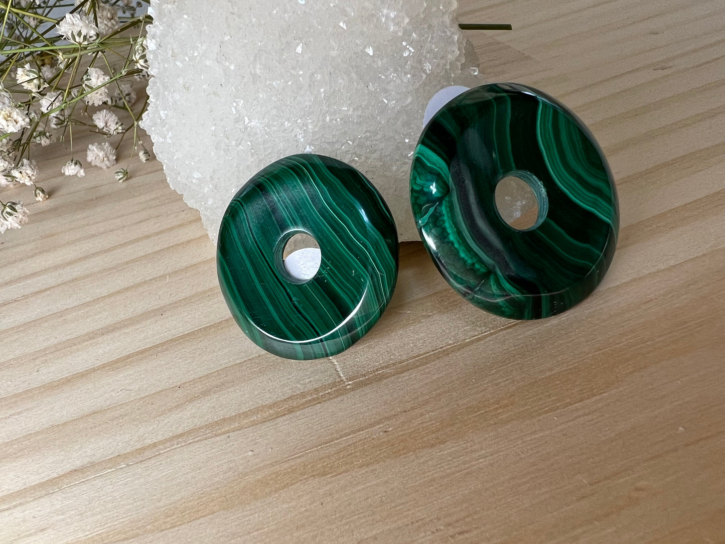 Malachite Donut Pendant