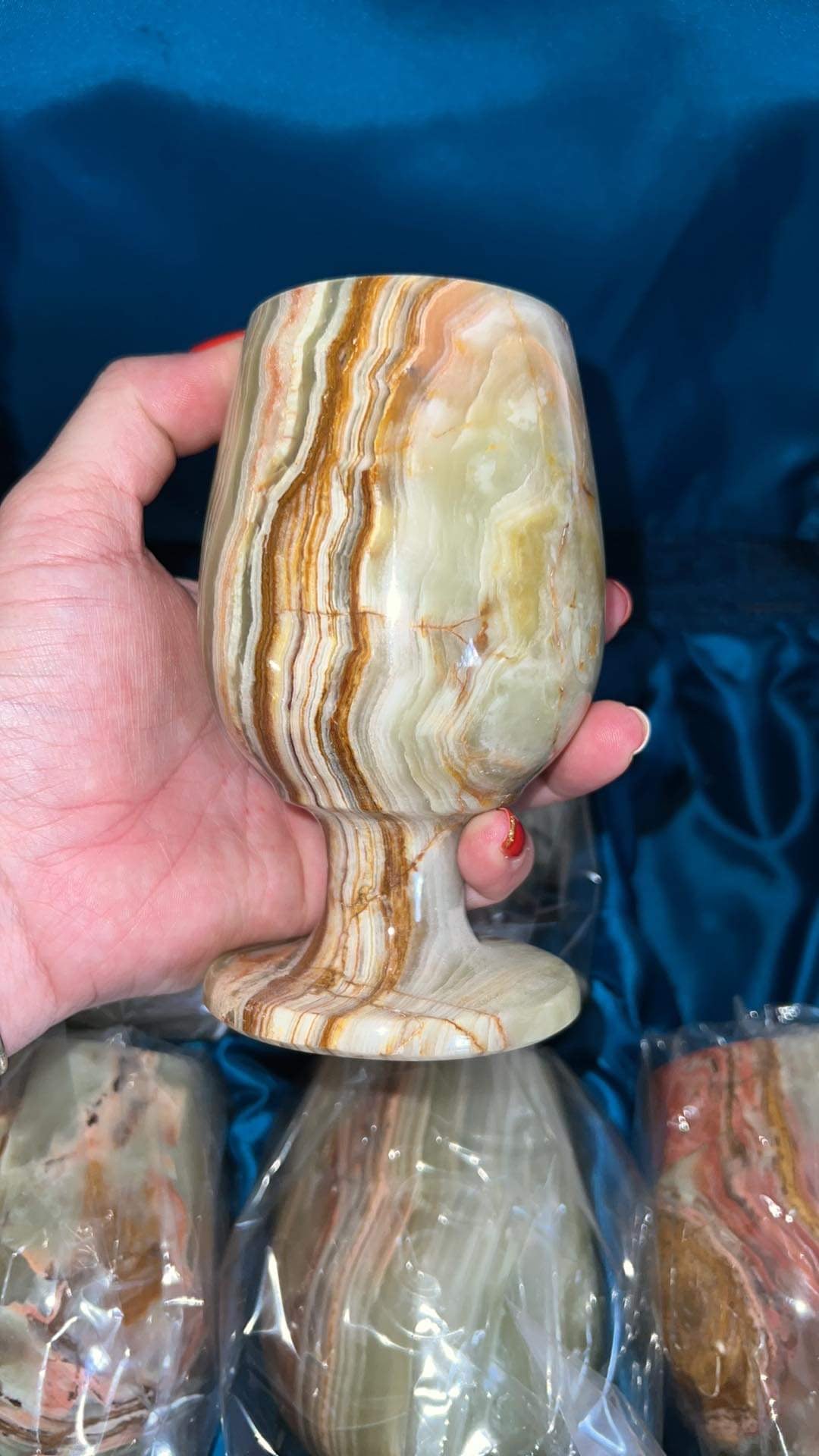 Green Onyx Goblet set statement